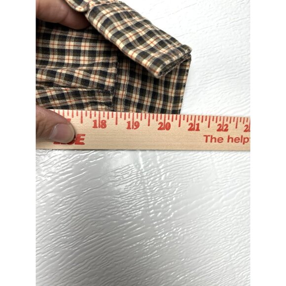 ABERCROMBIE & FITCH Mens Plaid Striped Cotton Long Sleeve Dress Shirt size L - Picture 11 of 16